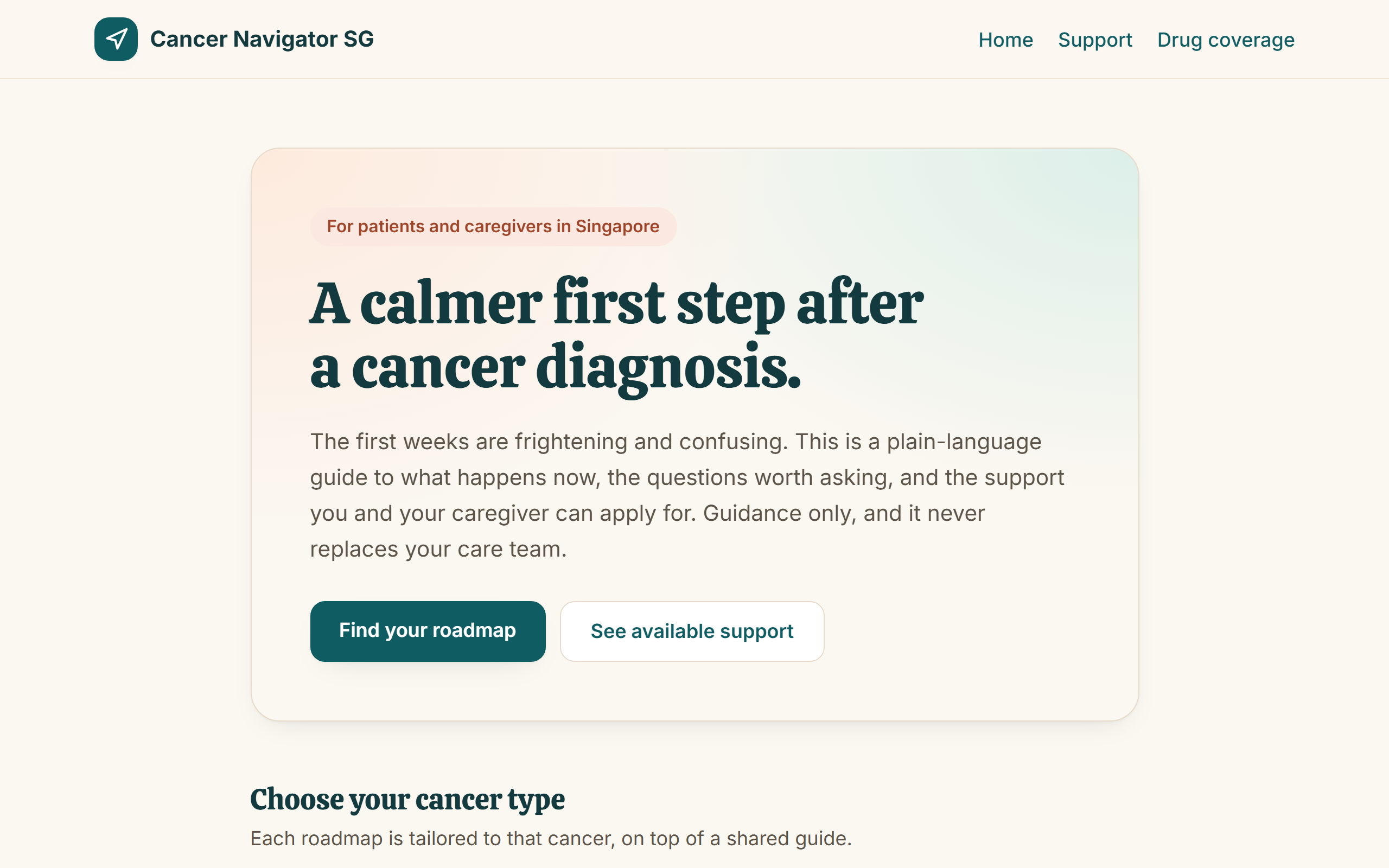 Cancer Navigator screenshot