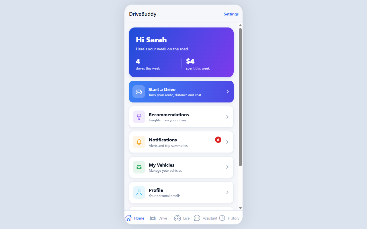 DriveBuddy screenshot